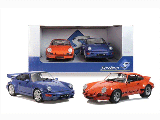 PORSCHE SET 911RSR ORANGE & 964 RS BLUE 1-18 SCALE S180004